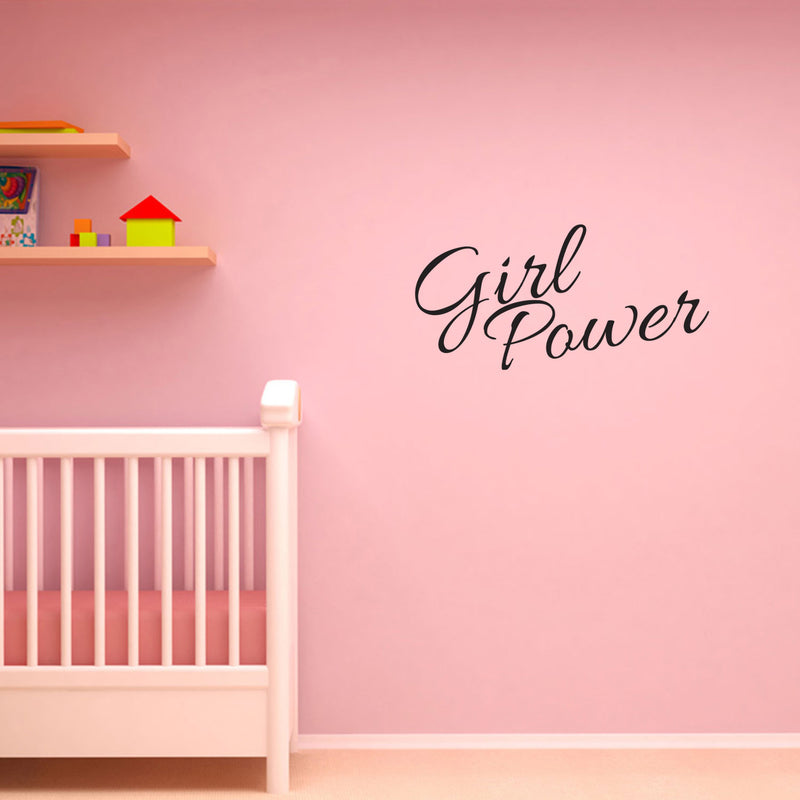 Girl Power - Vinyl Wall Art Stickers - Bedroom Vinyl Wall Decals - Women's Quotes Wall Art   2