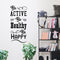 Be Active Be Healthy Be Happy - Inspirational Quote - Wall Art Decal - Motivational Life Quotes Vinyl Decal - Bedroom Wall Decoration - Living Room Wall Art Decor