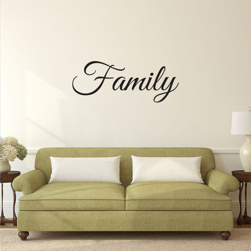 Family Lettering - Inspirational Quotes Wall Art Vinyl Decal - Decoration Vinyl Sticker - Motivational Wall Art Decal - Living Room Decor - Trendy Wall Art Quotes - Family Vinyl Sticker