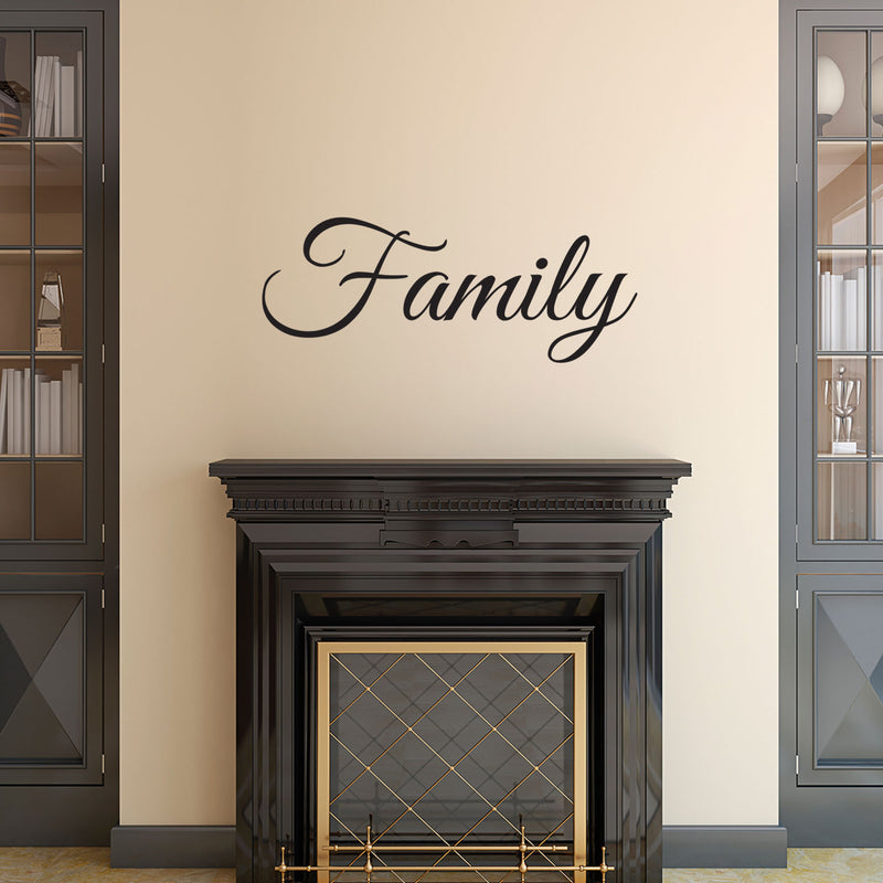 Family Lettering - Inspirational Quotes Wall Art Vinyl Decal - Decoration Vinyl Sticker - Motivational Wall Art Decal - Living Room Decor - Trendy Wall Art Quotes - Family Vinyl Sticker   2