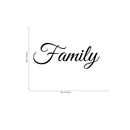 Family Lettering - Inspirational Quotes Wall Art Vinyl Decal - Decoration Vinyl Sticker - Motivational Wall Art Decal - Living Room Decor - Trendy Wall Art Quotes - Family Vinyl Sticker   3