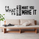 It Is What It Is - Inspirational Quotes Wall Art Vinyl Decal - Decoration Vinyl Sticker - Motivational Wall Art Decal - Living Room Bedroom Vinyl Decals