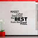 Mindset is What Separates Best from The Rest - Inspirational Quotes Wall Art Vinyl Decal - 23" x 27" Decoration Vinyl Stickers - Motivational Wall Art Decals - Home Office Room Vinyl Wall Decor Black 23" x 27"