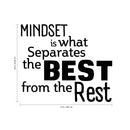 MINDSET is What Separates BEST from the REST - Inspirational Quotes Wall Art Vinyl Decal - Decoration Vinyl Stickers - Motivational Wall Art Decals - Home Office Room Vinyl Wall Decor   2