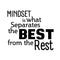 MINDSET is What Separates BEST from the REST - Inspirational Quotes Wall Art Vinyl Decal - Decoration Vinyl Stickers - Motivational Wall Art Decals - Home Office Room Vinyl Wall Decor   3