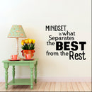 MINDSET is What Separates BEST from the REST - Inspirational Quotes Wall Art Vinyl Decal - Decoration Vinyl Stickers - Motivational Wall Art Decals - Home Office Room Vinyl Wall Decor   4