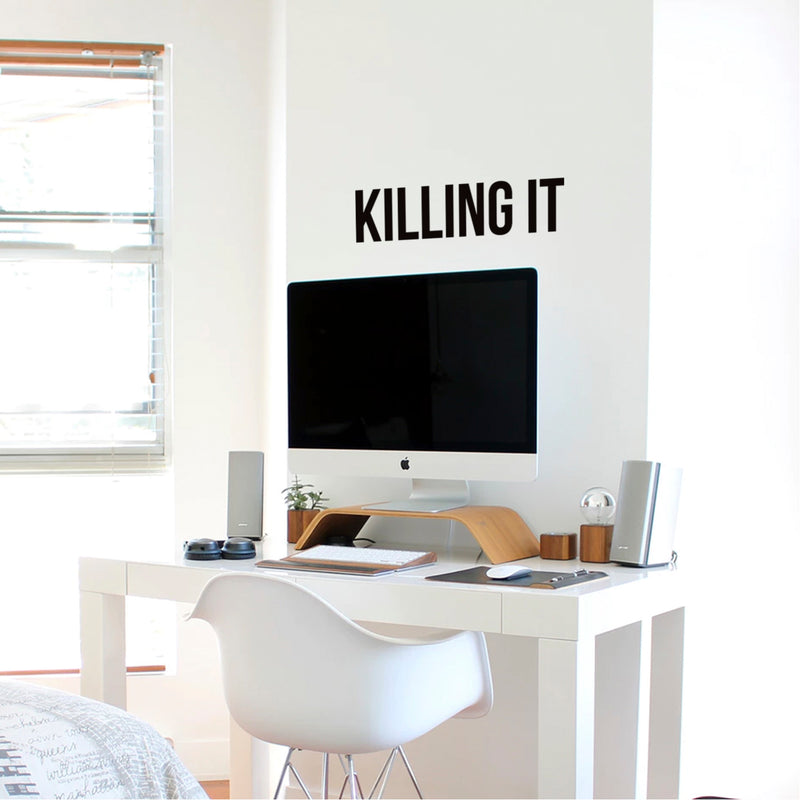 Killing IT - Inspirational Quote - Vinyl Wall Art Decal - 5" x 19" - Life Quotes Wall Art Sticker - Motivational Vinyl Decal - Modern Urban Slang Wall Decals Phrases (Black) Black 5" x 19" 3