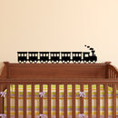 Choo Choo Train - Vinyl Wall Art Sticker Decals - 9" x 40" - Cute Wall Art Decals for Little Girls and Boys Bedroom - Nursery Room Wall Art Decor Black 9" x 40" 2