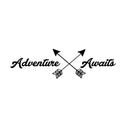 Adventure Awaits Lettering - Inspirational Life Quotes - Wall Art Decal - Decoration Vinyl Sticker - Apartment Bedroom Living Room Vacations Travel Peel Off Stickers (11" x 39"; White)   4