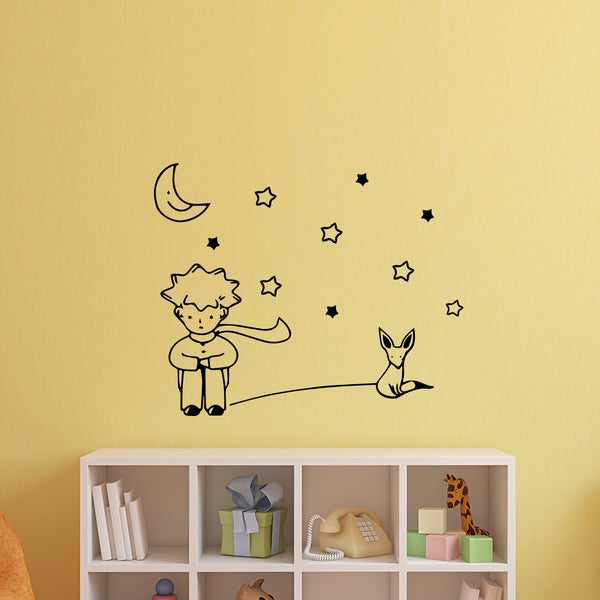 The Little Prince - El Principito - Vinyl Wall Art Stickers - Unisex Childrens Bedroom Decals - Preschool and Kindergarten Kids Vinyl Wall Art