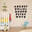 Set of Abc’s Alphabet Letters - Educational Vinyl Wall Art Stickers - 3" x 3" Each Letter - Unisex Childrens Bedroom Decals - Preschool and Kindergarten Kids Educational Classroom Wall Art Decals Black 3" x 3" 2