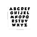 Set of Abc’s Alphabet Letters - Educational Vinyl Wall Art Stickers - 3" x 3" Each Letter - Unisex Childrens Bedroom Decals - Preschool and Kindergarten Kids Educational Classroom Wall Art Decals Black 3" x 3" 3