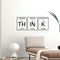 Periodic Table of Elements Wall Art Vinyl Decal - GENIUS - Inspirational Wall Art Decor - Scientfic Educational Sticker Decals