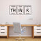 Wall Art Vinyl Decal - ’THINK’ Word Lettering - 13" x 32" Inspirational Wall Art Decor - Scientfic Educational Sticker Decals Periodic Table of Elements Living Room Bedroom Wall Decor Black 13" x 32" 2