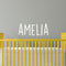 Vinyl Wall Art Decal Girls Custom Name - ’Amelia’ Custom Text Name - 12" x 33" - Girls Bedroom Vinyl Wall Decals - Cute Wall Art Decals for Baby Girl Nursery Room Decor (12" x 33"; Black Text) Black 12" x 33"