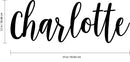 Vinyl Wall Art Decal Girls Custom Name - ’Charlotte’ Custom Text Name - Girls Bedroom Vinyl Wall Decals - Cute Wall Art Decals for Baby Girl Nursery Room Decor (12" x 33"; Black Cursive)   3