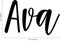 Vinyl Wall Art Decal Girls Custom Name - ’AVA’ Custom Text Name - 12" x 23" - Girls Bedroom Vinyl Wall Decals - Cute Wall Art Decals for Baby Girl Nursery Room Decor (12" x 23"; Black Cursive) Black 12" x 23" 3