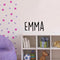 Vinyl Wall Art Decal Girls Custom Name - ’Emma’ Custom Text Name - 12" x 26" - Girls Bedroom Vinyl Wall Decals - Cute Wall Art Decals for Baby Girl Nursery Room Decor (12" x 26"; Black Text) Black 12" x 26"