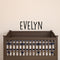 Vinyl Wall Art Decal Girls Custom Name - ’Evelyn’ Custom Text Name- 12" x 30" - Girls Bedroom Vinyl Wall Decals - Cute Wall Art Decals for Baby Girl Nursery Room Decor (12" x 30"; Black Text) Black 12" x 30"