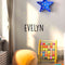 Vinyl Wall Art Decal Girls Custom Name - ’Evelyn’ Custom Text Name- 12" x 30" - Girls Bedroom Vinyl Wall Decals - Cute Wall Art Decals for Baby Girl Nursery Room Decor (12" x 30"; Black Text) Black 12" x 30" 2