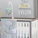 Vinyl Wall Art Decal Girls Custom Name - ’Evelyn’ Custom Text Name- 12" x 30" - Girls Bedroom Vinyl Wall Decals - Cute Wall Art Decals for Baby Girl Nursery Room Decor (12" x 30"; White Text) White 12" x 30"