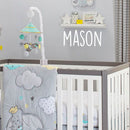 Boys Custom Name Vinyl Wall Art Sticker Decal - ’Mason’ Custom Name 12" x 30" - Little Boys Bedroom Vinyl Wall Decals - Cute Wall Art Decals for Baby Boy Nursery Room Decor (12" x 30"; White Text) White 12" x 30"