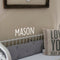 Boys Custom Name Vinyl Wall Art Sticker Decal - ’Mason’ Custom Name 12" x 30" - Little Boys Bedroom Vinyl Wall Decals - Cute Wall Art Decals for Baby Boy Nursery Room Decor (12" x 30"; White Text) White 12" x 30" 2