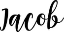 Vinyl Wall Art Decal Boys Custom Name - ’Jacob’ Custom Text Name - 12" x 28" - Little Boys Bedroom Vinyl Wall Decals - Cute Wall Art Decals for Baby Boy Nursery Room Decor (12" x 28"; Black Cursive) Black 12" x 28" 4