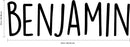 Vinyl Wall Art Decal Boys Custom Name - ’Benjamin’ Custom Text Name- 10" x 34" - Little Boys Bedroom Vinyl Wall Decals - Cute Wall Art for Baby Boy Nursery Room Decor (10" x 34"; Black Text) Black 10" x 34" 3