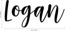 Vinyl Wall Art Decal Boys Custom Name - ’Logan’ Custom Text Name - 12" x 29" - Little Boys Bedroom Vinyl Wall Decals - Cute Wall Art Decals for Baby Boy Nursery Room Decor (12" x 29"; Black Cursive) Black 12" x 29" 3