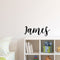 Vinyl Wall Art Decal Boys Custom Name - ’James’ Custom Text Name - 12" x 34" - Little Boys Bedroom Vinyl Wall Decals - Cute Wall Art Decals for Baby Boy Nursery Room Decor (12" x 34"; Black Cursive) Black 12" x 34"