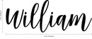 Vinyl Wall Art Decal Boys Custom Name - ’WILLIAM’ Custom Text Name - Little Boys Bedroom Vinyl Wall Decals - Cute Wall Art Decals for Baby Boy Nursery Room Decor (12" x 32"; Black Cursive)