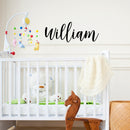 Vinyl Wall Art Decal Boys Custom Name - ’WILLIAM’ Custom Text Name - Little Boys Bedroom Vinyl Wall Decals - Cute Wall Art Decals for Baby Boy Nursery Room Decor (12" x 32"; Black Cursive)   3