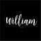 Vinyl Wall Art Decal Boys Custom Name - ’WILLIAM’ Custom Text Name - 12" x 32" - Little Boys Bedroom Vinyl Wall Decals - Cute Wall Art Decals for Baby Boy Nursery Room Decor (12" x 32"; White Cursive) White 12" x 32"