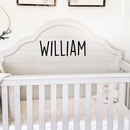 Vinyl Wall Art Decal Boys Custom Name - ’William’ Custom Text Name - 12" x 34" - Little Boys Bedroom Vinyl Wall Decals - Cute Wall Art Decals for Baby Boy Nursery Room Decor (12" x 34"; Black Text) Black 12" x 34"