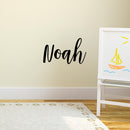 Vinyl Wall Art Decal Boys Custom Name - ’NOAH’ Custom Text Name - Little Boys Bedroom Vinyl Wall Decals - Cute Wall Art Decals for Baby Boy Nursery Room Decor (12" x 23"; Black Cursive)   3