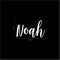 Vinyl Wall Art Decal Boys Custom Name - ’NOAH’ Custom Text Name - 12" x 23" - Little Boys Bedroom Vinyl Wall Decals - Cute Wall Art Decals for Baby Boy Nursery Room Decor (12" x 23"; White Cursive) White 12" x 23"