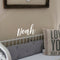 Vinyl Wall Art Decal Boys Custom Name - ’NOAH’ Custom Text Name - 12" x 23" - Little Boys Bedroom Vinyl Wall Decals - Cute Wall Art Decals for Baby Boy Nursery Room Decor (12" x 23"; White Cursive) White 12" x 23" 2