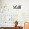 Vinyl Wall Art Decal Boys Custom Name - ’NOAH’ Custom Text Name - 12" x 23" - Little Boys Bedroom Vinyl Wall Decals - Cute Wall Art Decals for Baby Boy Nursery Room Decor (12" x 23"; Black Text) Black 12" x 23"