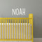 Vinyl Wall Art Decal Boys Custom Name - ’NOAH’ Custom Text Name - 12" x 23" - Little Boys Bedroom Vinyl Wall Decals - Cute Wall Art Decals for Baby Boy Nursery Room Decor (12" x 23"; White Text) White 12" x 23"