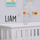 Vinyl Wall Art Decal Boys Custom Name - ’Liam’ Custom Text Name- 12" x 23" - Little Boys Bedroom Vinyl Wall Decals - Cute Wall Art Decals for Baby Boy Nursery Room Decor (12" x 23"; Black Text) Black 12" x 23"