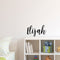 Vinyl Wall Art Decal Boys Custom Name - ’Elijah’ - Little Boys Bedroom Wall Decals - Cute Wall Art for Baby Boy Nursery Room Decor (12" x 23"; Black Cursive)   4