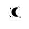 Vinyl Wall Art Decal - Moon and Stars - 19" x 19" - Unisex Nursery Room Vinyl Wall Decals - Boy or Girl Nursery Peel-Off Stickers Decor - Children’s Bedroom Cute Moon and Stars Peel and Stick Decal Black 19" x 19" 3