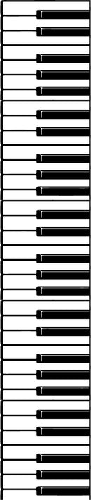 Vinyl Wall Art Decal - Piano Keys Design - 4Decoration Vinyl Sticker - Unisex Musician Wall Art Decal - Modern Music Instrument Decal - Indoor Outdoor Stencil Adhesive (44" x 8"; Black)