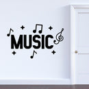 Vinyl Wall Art Decal - Music and Musical Notations - Decoration Vinyl Sticker - Unisex Musician Wall Art Decal - Music Notations Decal - Stencil Adhesive (23" x 38"; White)   3