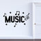 Vinyl Wall Art Decal - Music and Musical Notations - Decoration Vinyl Sticker - Unisex Musician Wall Art Decal - Music Notations Decal - Stencil Adhesive (23" x 38"; White)   3