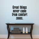 Vinyl Art Wall Decal - Great Things Never Came From Comfort Zones - Motivational Life Quotes - House Office Wall Decoration - Positive Thinking - Good Vibes Stencil Letters Adhesives   3