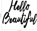 Vinyl Wall Art Decal - Hello Beautiful - Motivational Life Quotes - Home Office Wall Decoration - Positive Thinking - Good Vibes Stencil Letters Adhesives   3