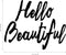 Laptop Skin Vinyl Wall Art Decal - Hello Beautiful - 4" x 5" - Motivational Life Quotes - Car Windshield Removable Vinyl Decals - Beauty Quotes - Stencil Letters Adhesives Black 4" x 5" 3