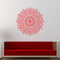 Vinyl Wall Art Decal - Mandala Figure - 23" x 23" - Adhesive Vinyl Sticker Decals - Home Apartment Workplace Decor - Yoga Studio Namaste Meditation Mandala Bohemian Flower (23" x 23"; Red) Red 23" x 23" 2